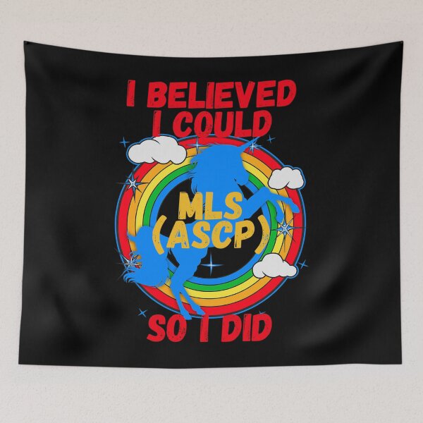 Item preview, I Believed I Could So I Did Mls (Ascp) Retro Unicorn Rainbow Clouds designed and sold by egment.