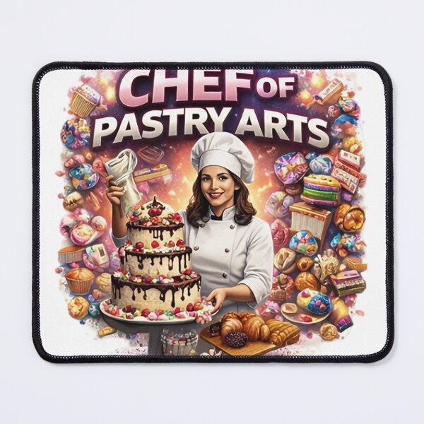 Item preview, A pastry chef with a festive cake designed and sold by newvisionart191.