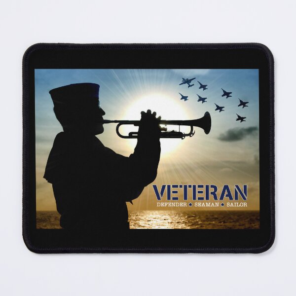 Item preview, Veterans Day Card Navy Sailor Veteran Bugler and Jets designed and sold by SalonOfArt.