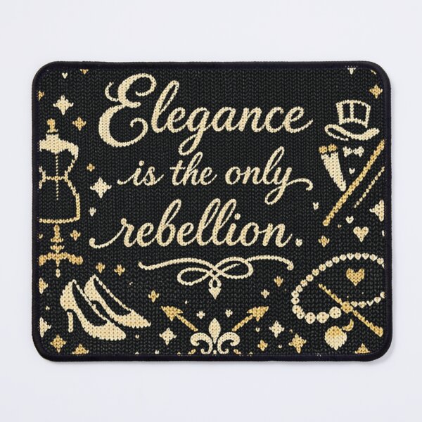 Item preview, Elegance is the only rebellion knit design designed and sold by Mauswohn.