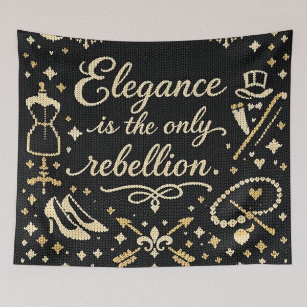 Item preview, Elegance is the only rebellion knit design designed and sold by Mauswohn.