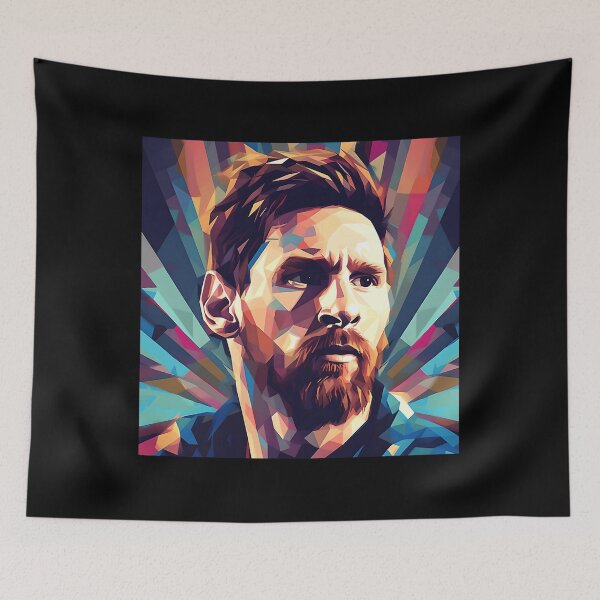 Item preview,  Lionel Messi Portrait Abstract Digital Art Football Player designed and sold by dodi009.