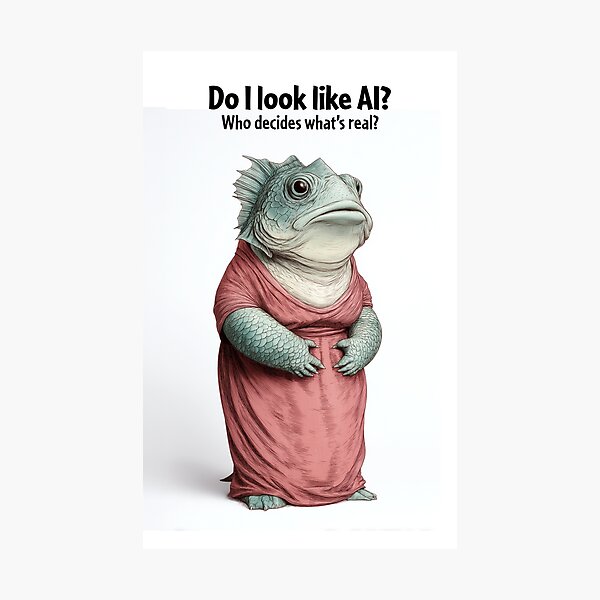 Item preview, Do I look like AI?- Surreal fish woman creature designed and sold by davidartcorner.