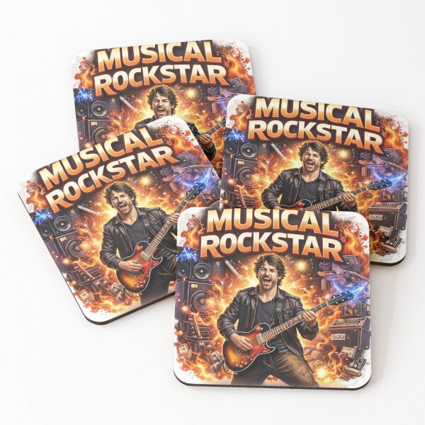 Item preview, A charismatic rock musician on a blazing stage designed and sold by newvisionart191.