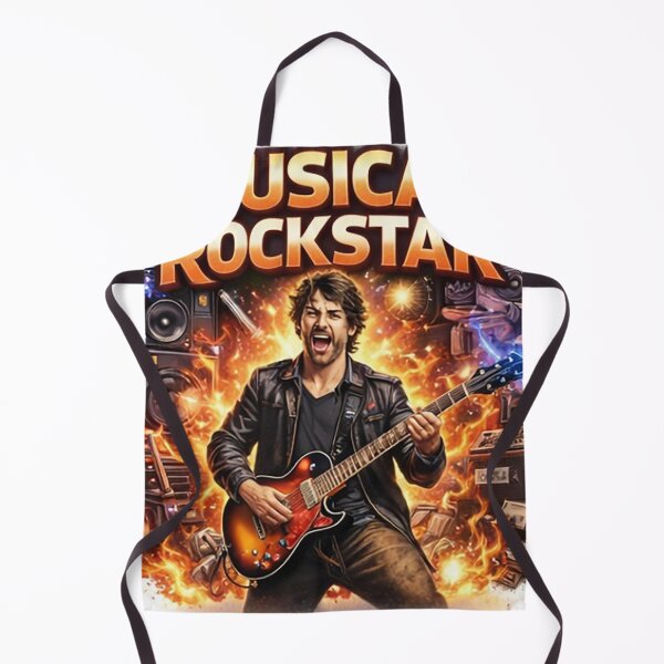 Item preview, A charismatic rock musician on a blazing stage designed and sold by newvisionart191.