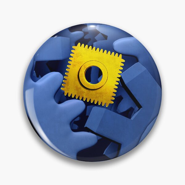 Item preview, glitch as a symbol of corrupted technology where a machine of gears and cogs breaks down under a system flaw, designed and sold by lightidea.