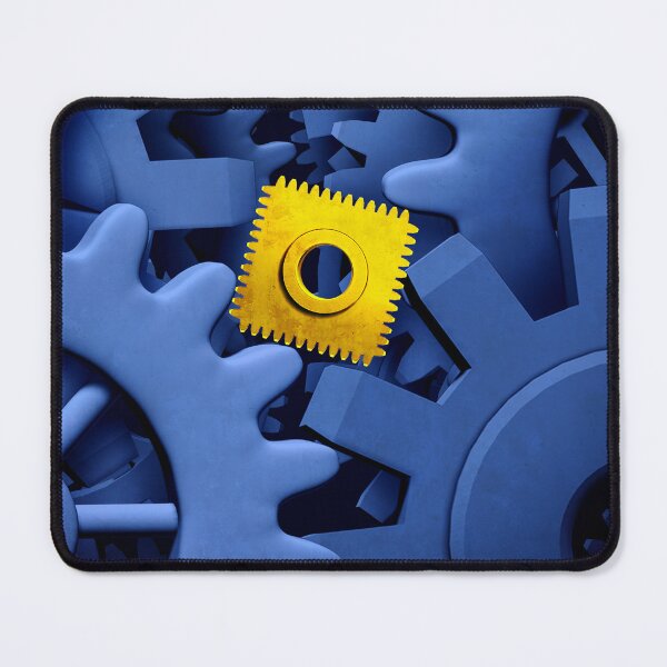 Item preview, glitch as a symbol of corrupted technology where a machine of gears and cogs breaks down under a system flaw, designed and sold by lightidea.