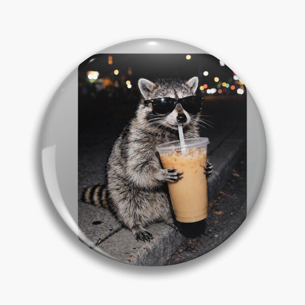 Item preview, Funny Raccoon Drinking Iced Coffee Animal Meme Graphic Tee  designed and sold by mjohnson9.