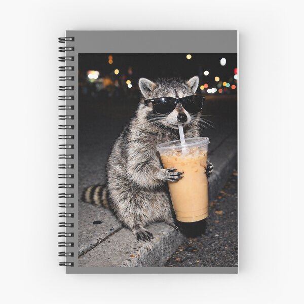 Item preview, Funny Raccoon Drinking Iced Coffee Animal Meme Graphic Tee  designed and sold by mjohnson9.