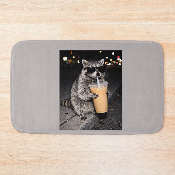 Item preview, Funny Raccoon Drinking Iced Coffee Animal Meme Graphic Tee  designed and sold by mjohnson9.