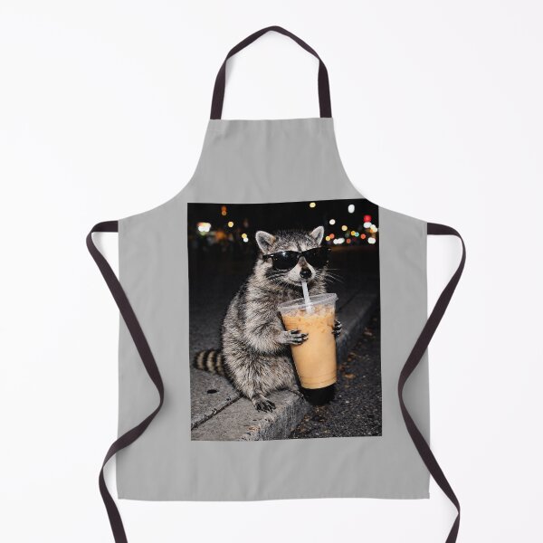 Item preview, Funny Raccoon Drinking Iced Coffee Animal Meme Graphic Tee designed and sold by mjohnson9.