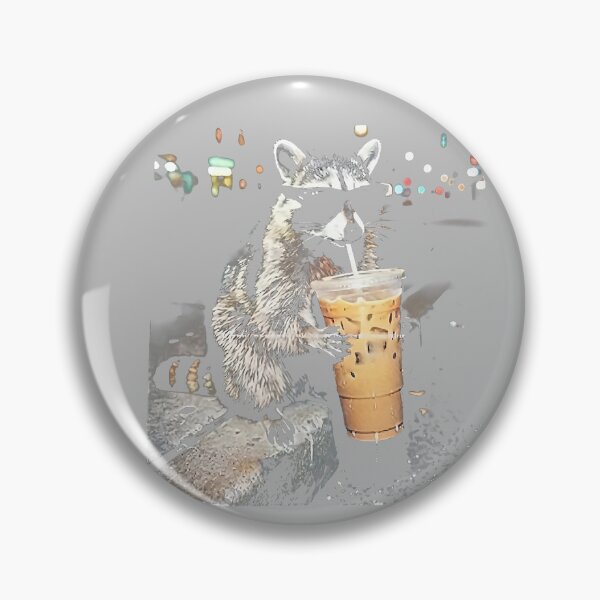 Item preview, Funny Raccoon Drinking Iced Coffee Animal Meme Graphic Tee designed and sold by mjohnson9.