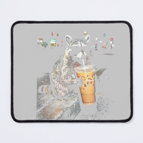 Item preview, Funny Raccoon Drinking Iced Coffee Animal Meme Graphic Tee designed and sold by mjohnson9.