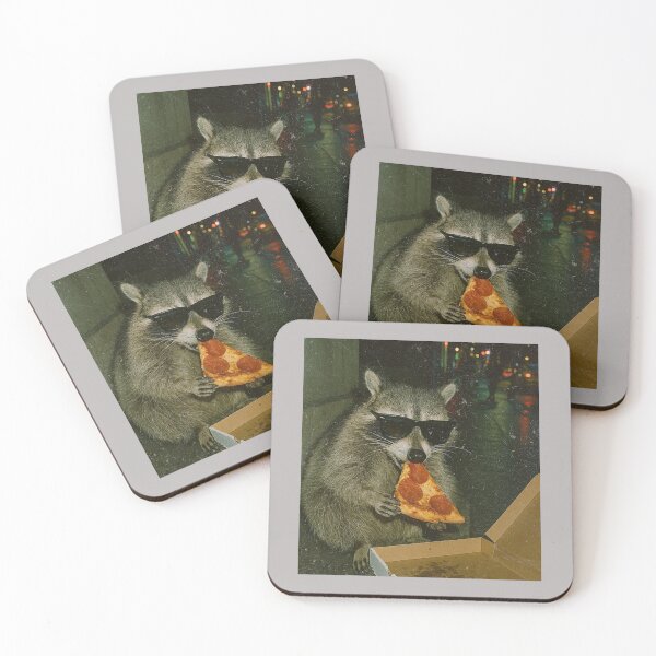 Item preview, Funny Raccoon Eating Pizza Animal Meme designed and sold by mjohnson9.