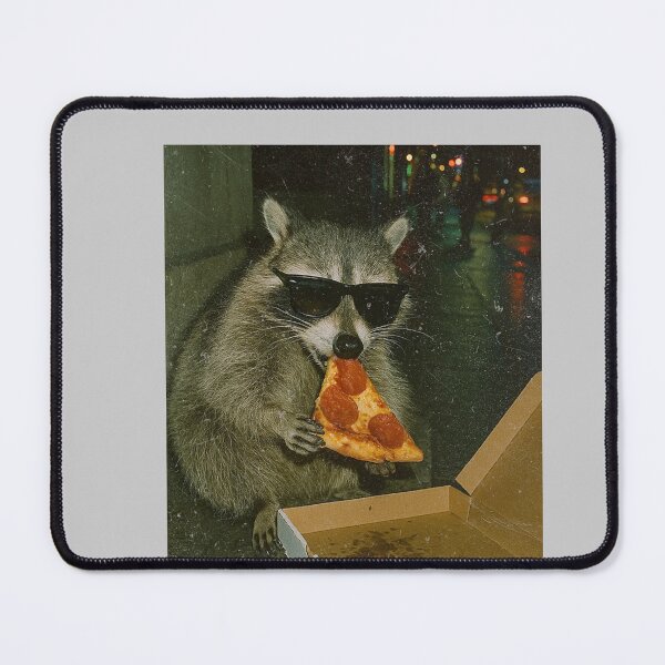Item preview, Funny Raccoon Eating Pizza Animal Meme designed and sold by mjohnson9.