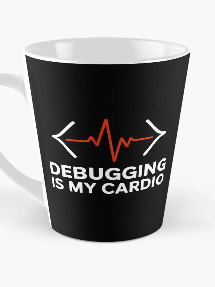 Thumbnail 3 of 4, Coffee Mug, Debugging Is My Cardio Programmer Humour designed and sold by SplashTastic.