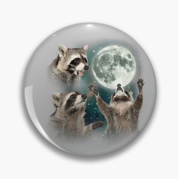 Item preview, Raccoon 3 Racoons Howling at Moon Funny Weird Cursed designed and sold by mjohnson9.