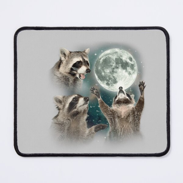 Item preview, Raccoon 3 Racoons Howling at Moon Funny Weird Cursed designed and sold by mjohnson9.