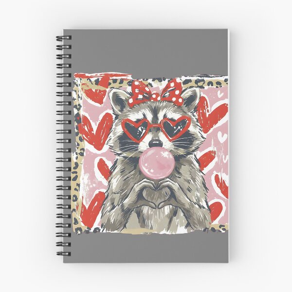 Item preview, Vintage Leopard Funny Valentine Raccoon Lover Heart XOXO designed and sold by mjohnson9.