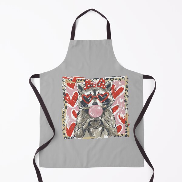 Item preview, Vintage Leopard Funny Valentine Raccoon Lover Heart XOXO designed and sold by mjohnson9.
