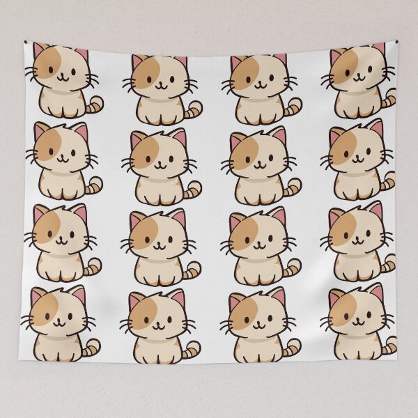 Item preview, Adorable Kawaii Calico Kitten Smiling designed and sold by kyDesigns.CO.