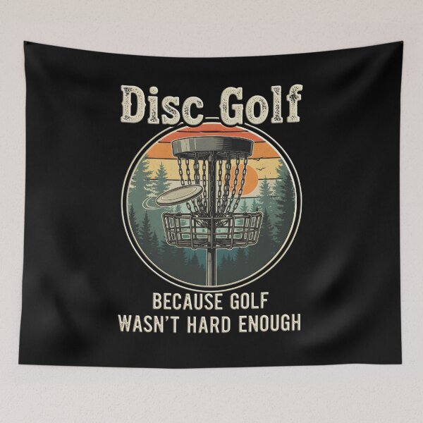 Item preview, Disc Golf Because Golf Wasn't Hard Enough Funny Retro Frisbee Golf Vintage Sunset designed and sold by Jt41.