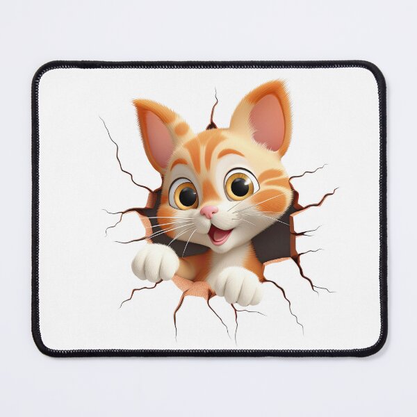 Item preview, A kitten jumps out of the wall designed and sold by KrisGraphic45.