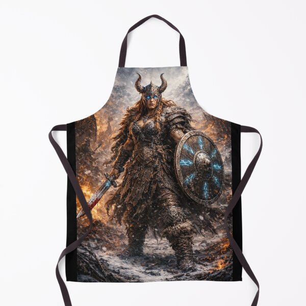 Item preview, Epic Viking Shieldmaiden Warrior – Norse Valkyrie Fantasy Art, Mythology Battle Queen, Powerful Female Viking Illustration designed and sold by Dominik1994.