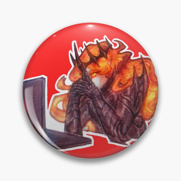 Item preview, fed up sauron staring at his laptop || the silmarillion designed and sold by pumkin patchwork.