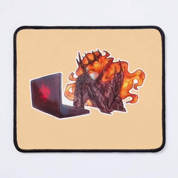 Item preview, fed up sauron staring at his laptop || the silmarillion designed and sold by pumkin patchwork.