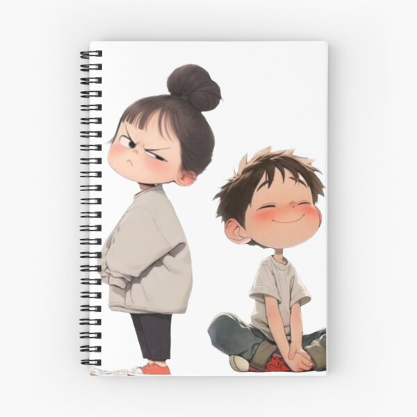 Item preview, She’s Mad, He’s Chillin’ - Funny Sibling Art designed and sold by GunnuDesigns.
