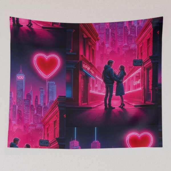Item preview, Neon Scape - Can't find love without you designed and sold by ShaDeS-AI-Art.