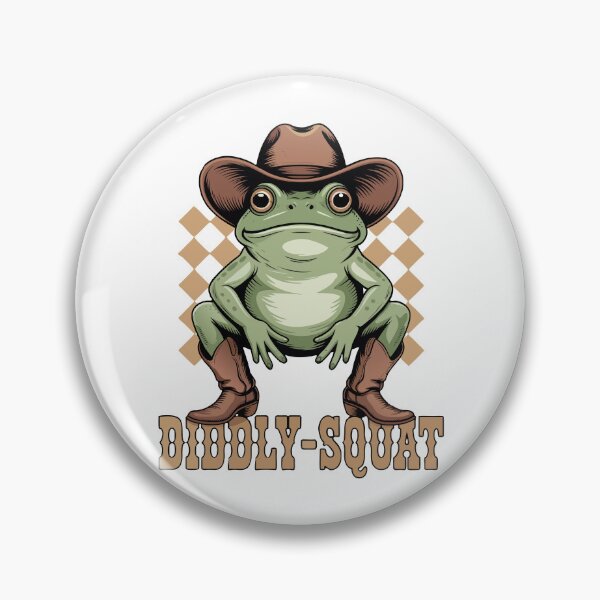 Item preview, Diddly Squat Cowboy Frog – Funny Western Frog Illustration designed and sold by Snifferius.
