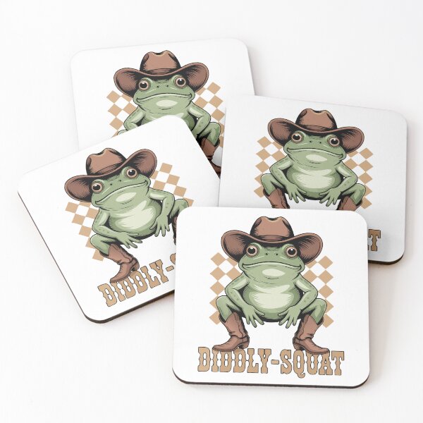 Item preview, Diddly Squat Cowboy Frog – Funny Western Frog Illustration designed and sold by Snifferius.