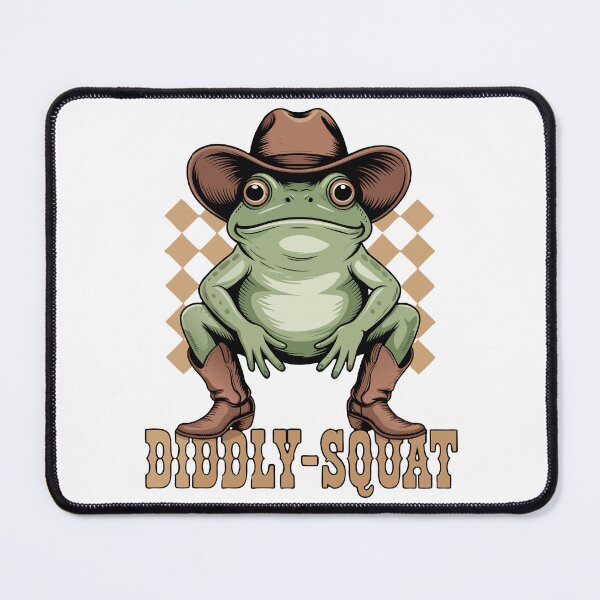Item preview, Diddly Squat Cowboy Frog – Funny Western Frog Illustration designed and sold by Snifferius.