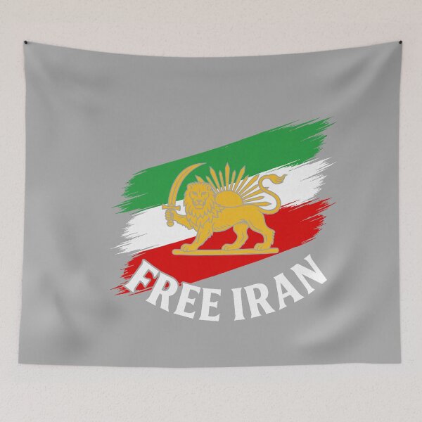 Item preview, Free Iran T Iranian Flag Lion designed and sold by KathieFaugh.