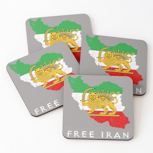 Item preview, Iran Flag Map Lion Sun Sword Free Iran support women of Iran designed and sold by KathieFaugh.
