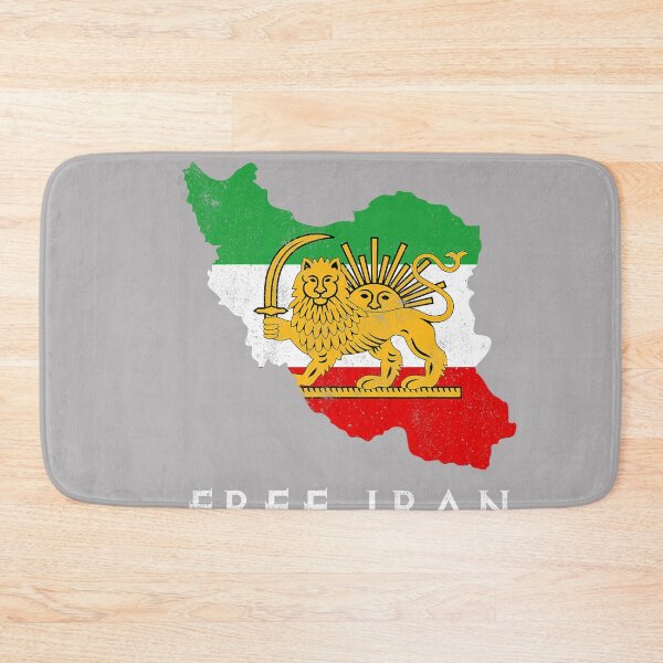 Item preview, Iran Flag Map Lion Sun Sword Free Iran support women of Iran designed and sold by KathieFaugh.