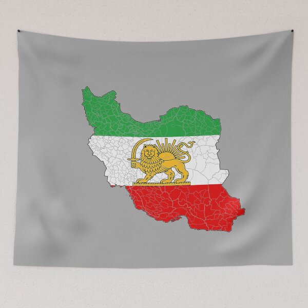 Item preview, Iran Flag Map Lion Sun Sword Free Iran support women of Iran designed and sold by KathieFaugh.