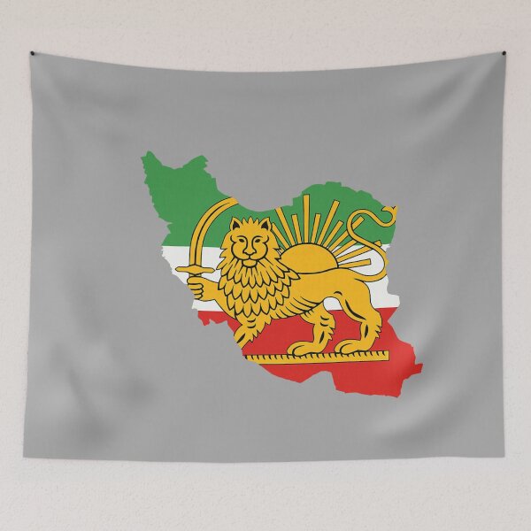 Item preview, Iran Flag Map Lion Sun Sword Free Iran support women of Iran designed and sold by KathieFaugh.