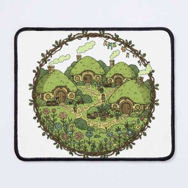 Item preview, Slowshire – Cozy Fantasy Village Emblem T‑Shirt & Sticker designed and sold by shlepyart.