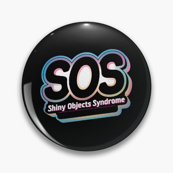 Item preview, SOS Shiny Object Syndrome Retro Neon designed and sold by fdxjkrsf44.