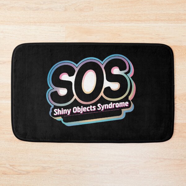Item preview, SOS Shiny Object Syndrome Retro Neon designed and sold by fdxjkrsf44.
