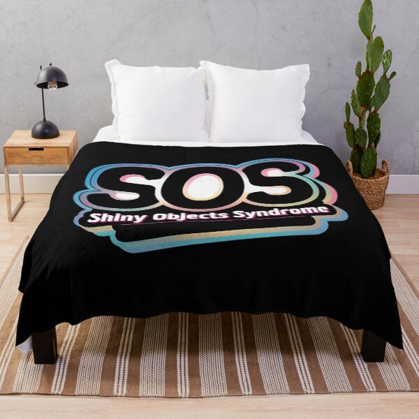 Item preview, SOS Shiny Object Syndrome Retro Neon designed and sold by fdxjkrsf44.