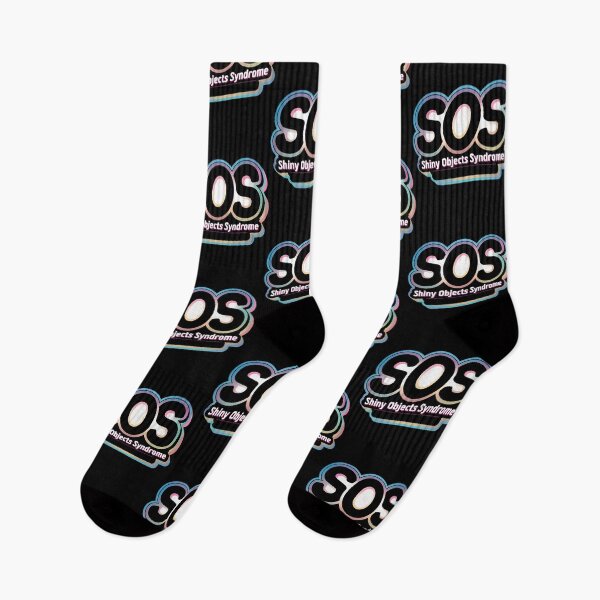 Item preview, SOS Shiny Object Syndrome Retro Neon designed and sold by fdxjkrsf44.