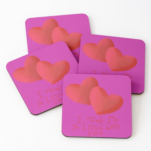Item preview, I think I'm in love with you Pair of Love Hearts designed and sold by WildBerryWorks.