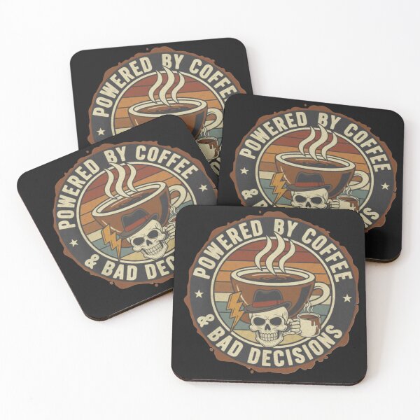 Item preview, Powered by coffee and bad decisions designed and sold by Tipsy24.