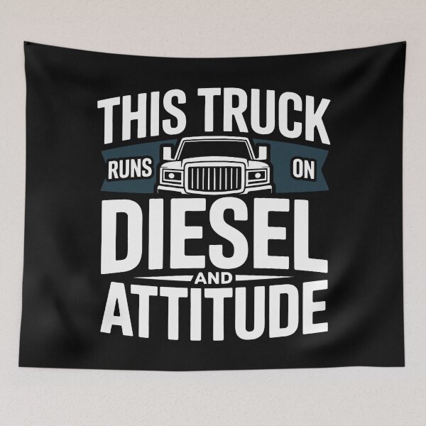 Item preview, This Truck Runs on Diesel and Attitude designed and sold by SplashTastic.