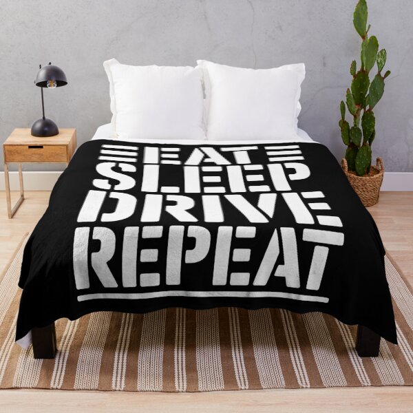Item preview, Eat Sleep Drive Repeat Stencil Graphic designed and sold by SplashTastic.