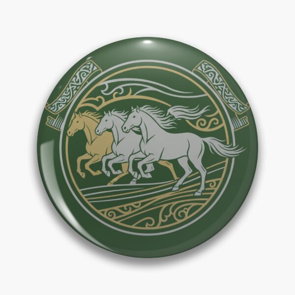 Item preview, Rohan Plains National Park – Cavalry Fantasy Emblem T‑Shirt & Sticker designed and sold by shlepyart.